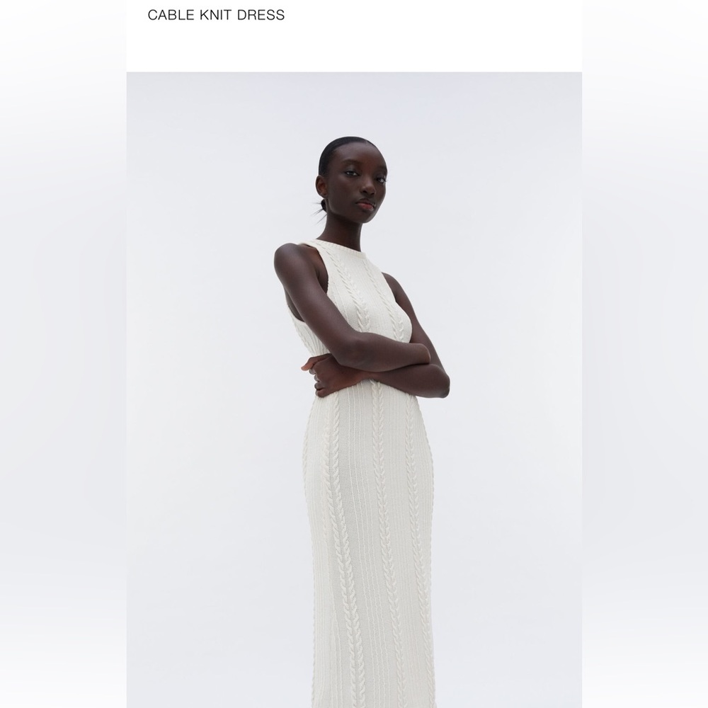 (NWT) ZARA - WOMEN’S CABLE KNIT DRESS - SIZE SMALL